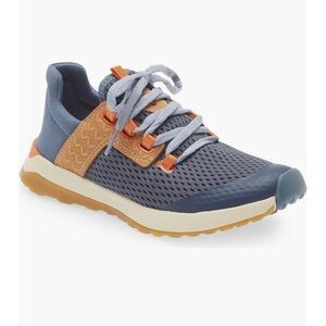 Stylish Blue and Tan Women's Sneakers